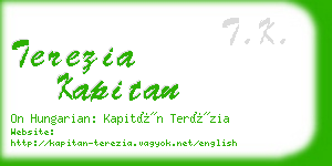 terezia kapitan business card